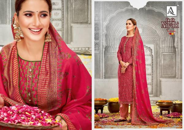 Alok Niyati Silk Designer Print With Embroidery Dress Material Collection 